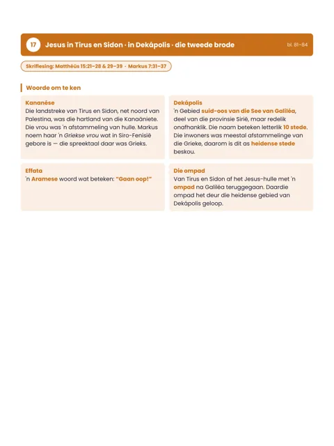 Nog ’n geselekteerde voorbeeldbladsy uit die Graad 6 Bybel-opsomming.
