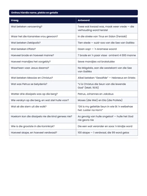 Nog ’n geselekteerde voorbeeldbladsy uit die Graad 6 Bybel-opsomming.